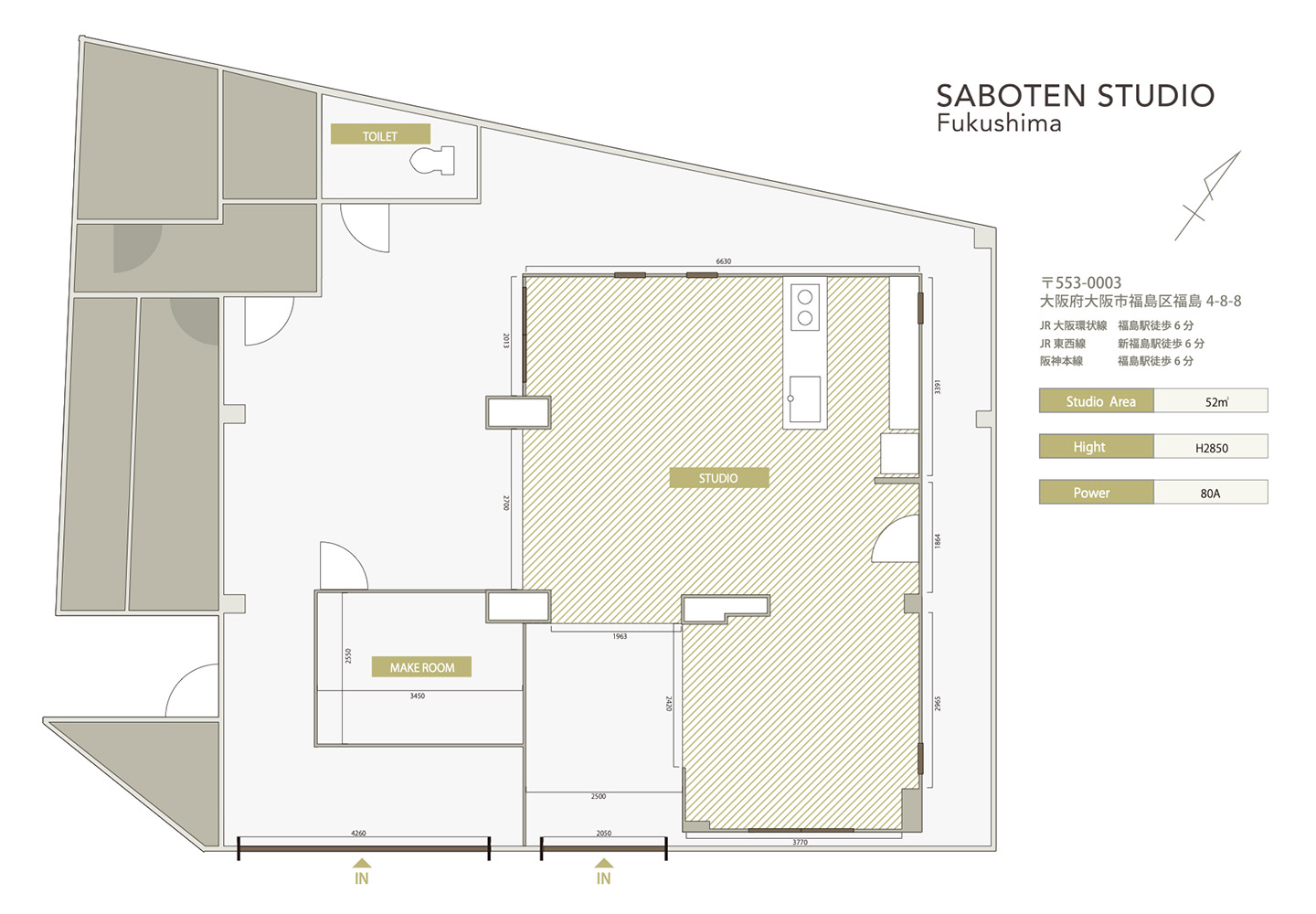 スタジオ平面図